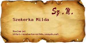 Szekerka Milda névjegykártya